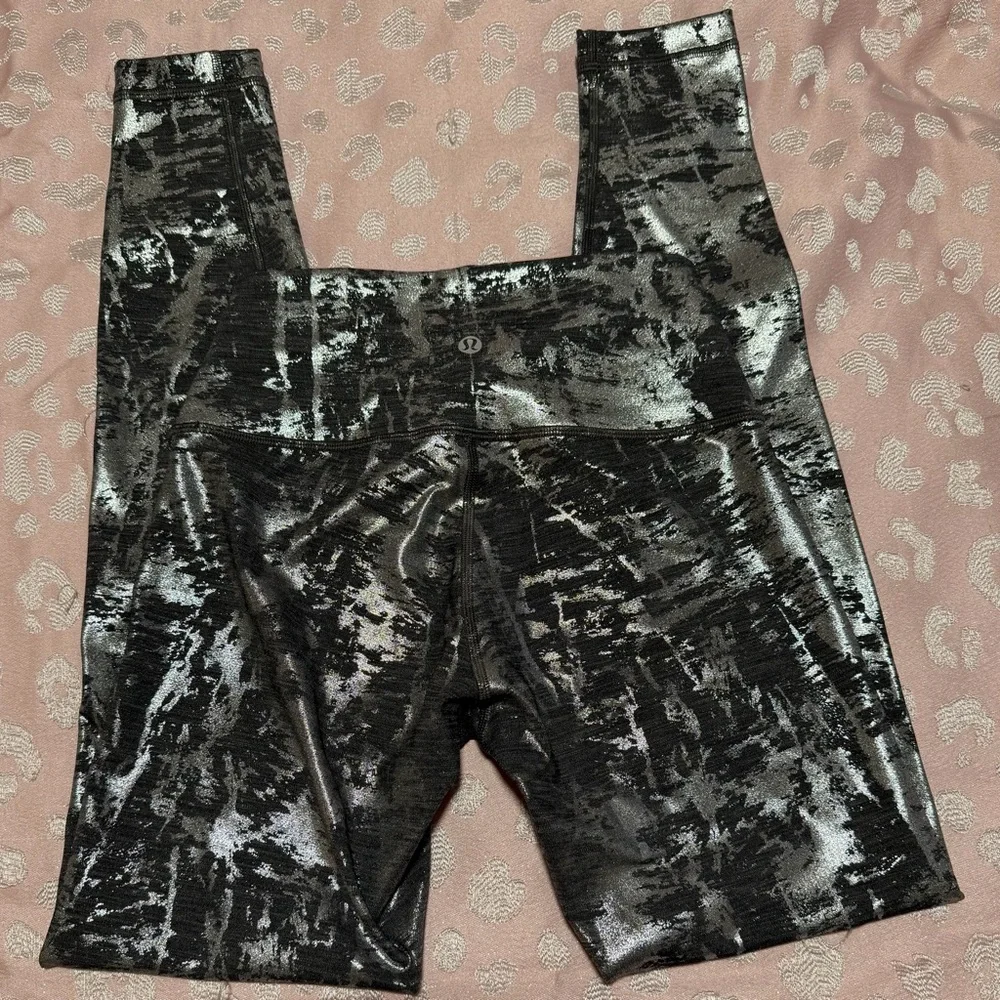 Lululemon Athletica Wunder Under Brindle Foil Leggings Size 4